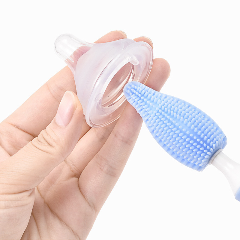 Cây cọ rửa bình sữa 3 món cao cấp silicon