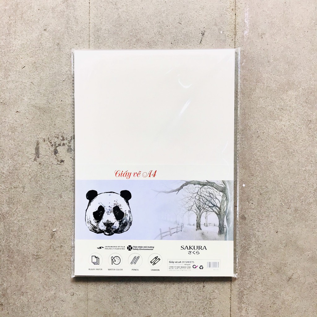 Giấy vẽ A4 Sakura 20 tờ