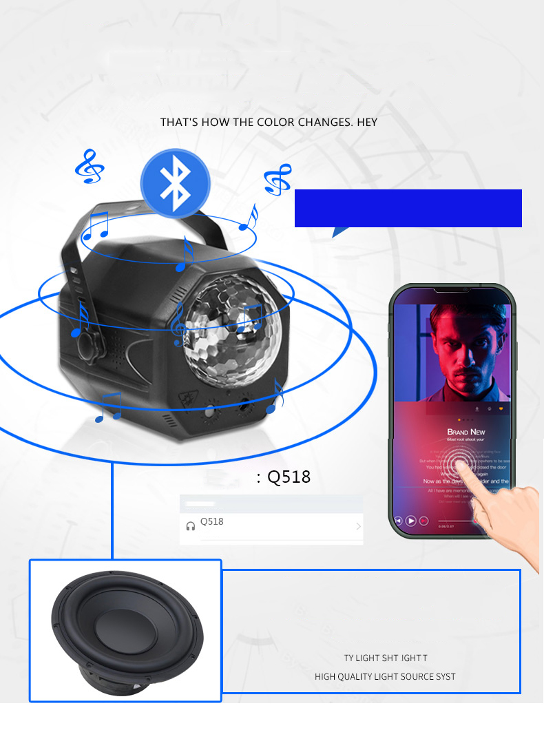 [HCM]Đèn sân khấu Led Đèn Quay Sân Khấu Magic  Đèn Chuyên Dụng Thích Hợp Dùng Cho Cafe Karaoke Vũ Trường Bar Đèn Trang Trí Nhấp Nháy Có Cảm Biến Nhạc Pha Kích Hoạt Âm Thanh Đèn sân khấu cho Lễ hội Bar Club Party Wedding