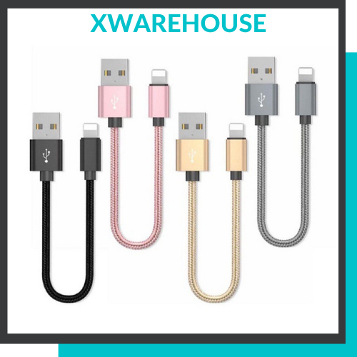 Cáp sạc lightning ngắn 20cm cho iPhone, iPad, dây sạc nhỏ gọn dùng cho pin dự phòng tiện lợi