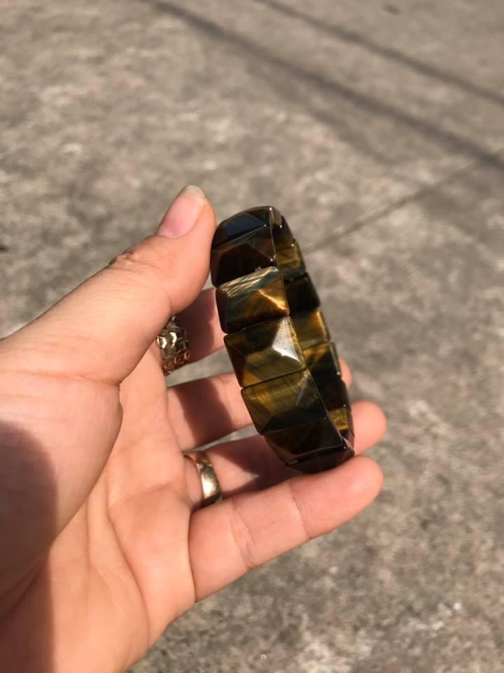 [HCM]VÒNG TAY ĐÁ MẮT HỔ CẮT GIÁC