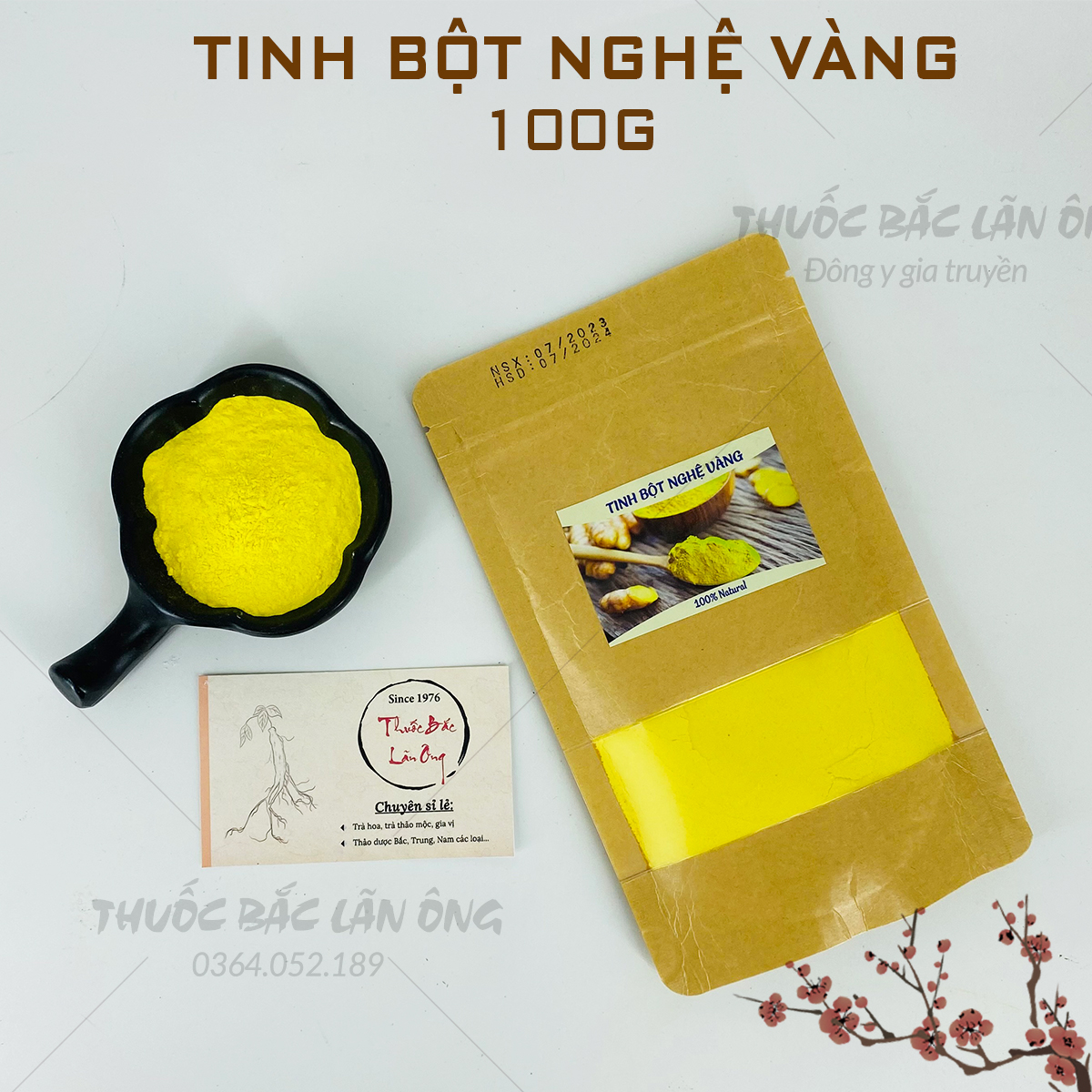 Tinh Bột Nghệ Vàng Nguyên Chất 100g Dùng Đắp Mặt Hỗ Trợ Trị Mụn, Đẹp Da, Hỗ Trợ Điều Trị Đau Dạ Dày