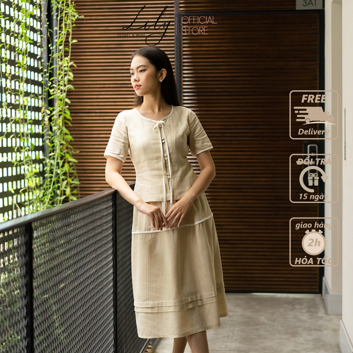 Mua Đầm váy suông tay lỡ phong cách vintage, Đầm linen cổ sơ mi nữ thời  trang thu đông mới Đũi Việt Dv161 - Nâu - XL tại ĐŨI VIỆT Official | Tiki