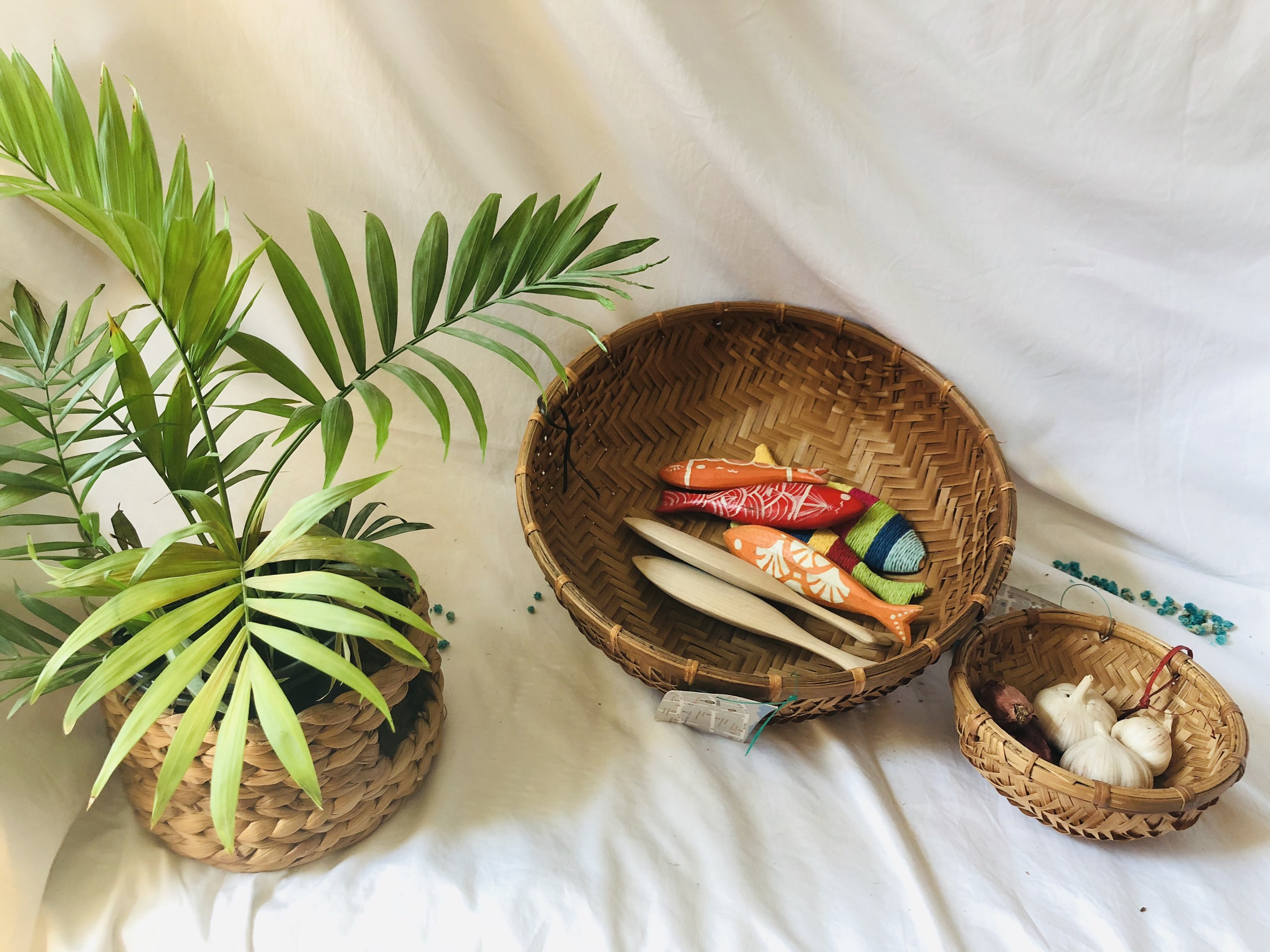 Rổ tre tròn-dụng cụ phòng bếp