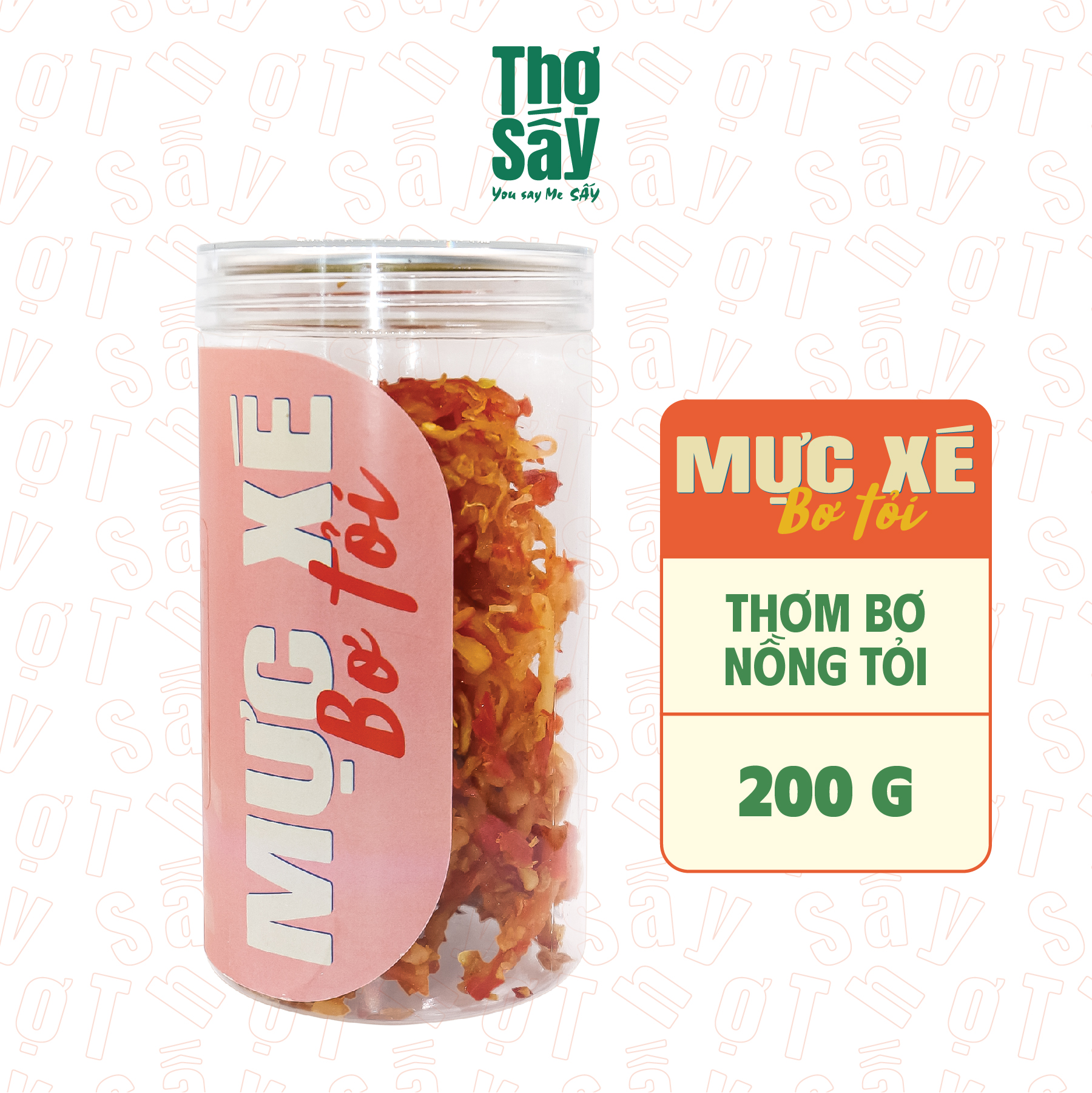 Mực Xé Bơ Tỏi Thợ Sấy