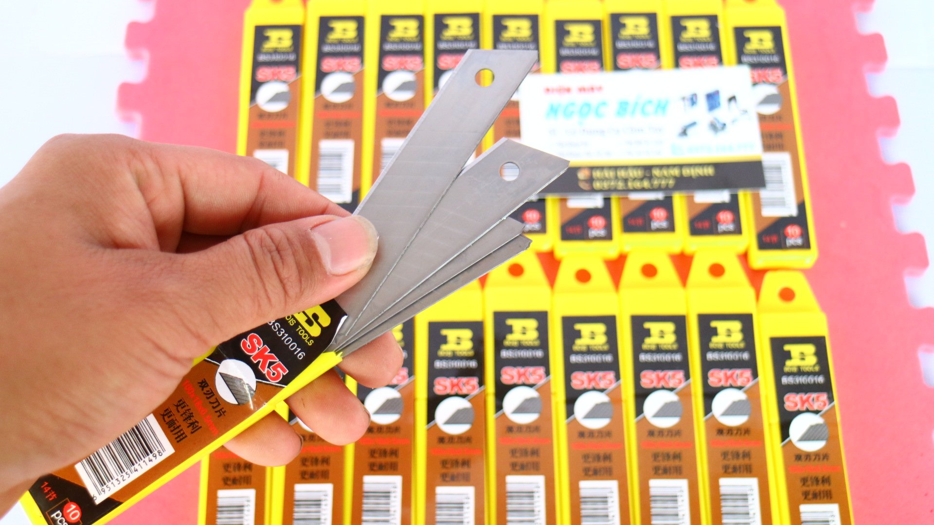 [1 Hộp 10 Chiếc] Lưỡi Dao Dọc Giấy Bosi Siêu Sắc
