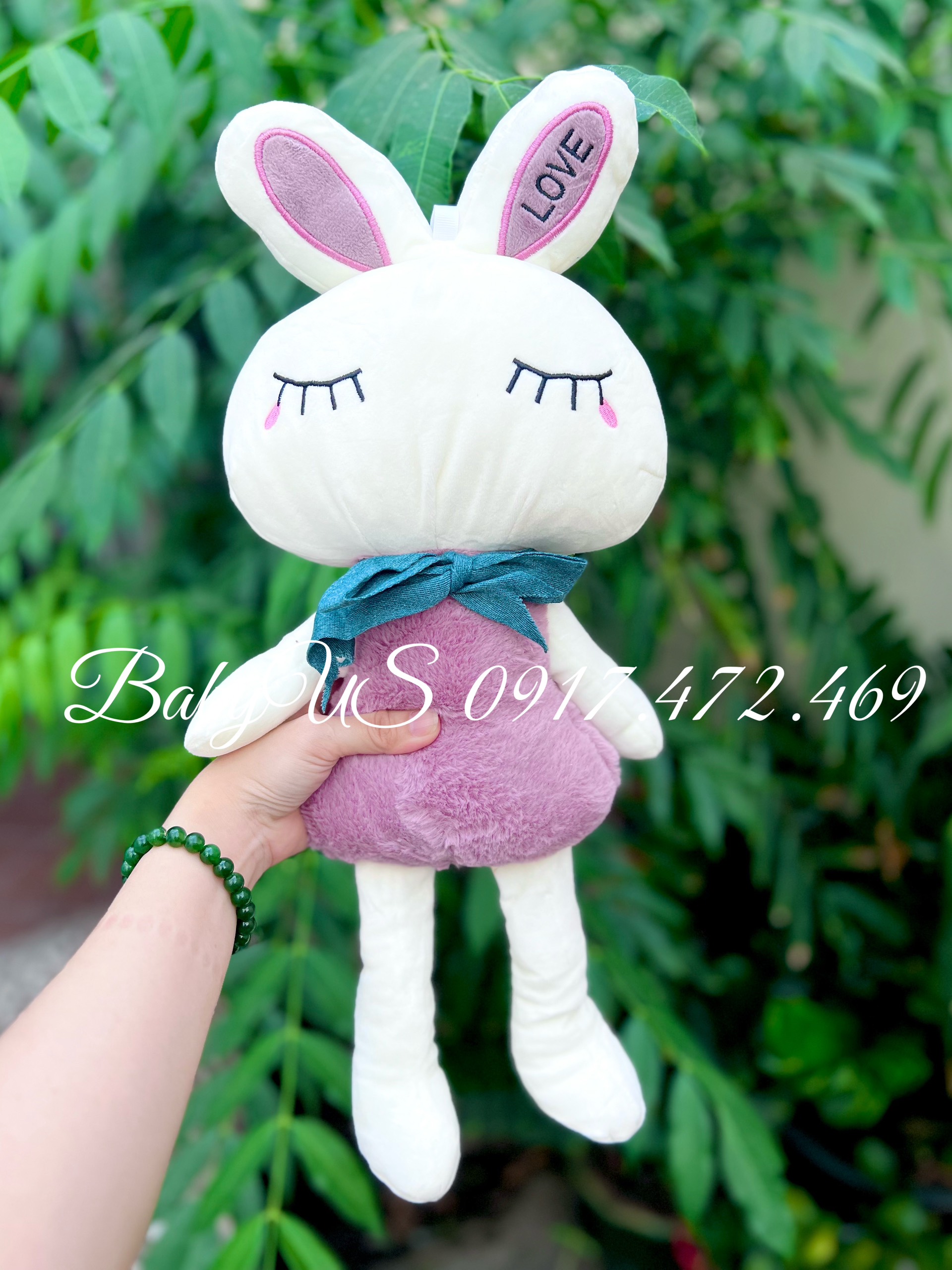 Thú bông thỏ bông cute cho bé siêu mềm mịn