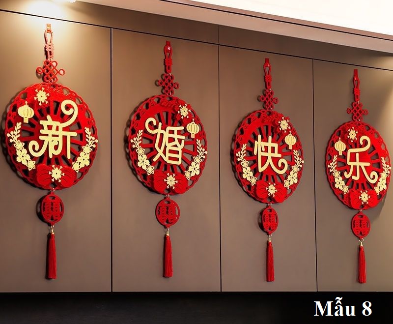 Set trang trí cửa phòng cưới, phòng tân hôn