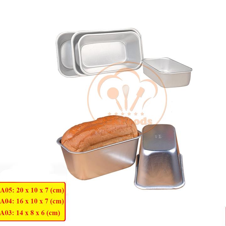 Khuôn nhôm loaf đúc chữ nhật A05 (20x10x7)