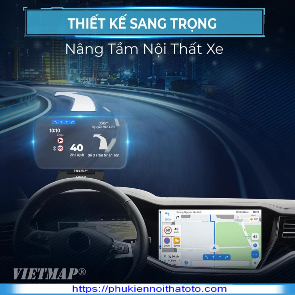 Hud Hiển Thị Kính Lái Vietmap H2AS