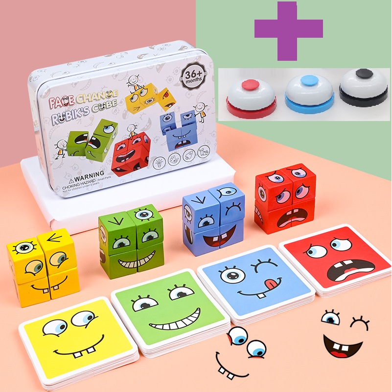 Rubik cảm xúc-Face change rubik’s cube (Hộp sắt xếp hình 3D theo biểu cảm khuôn mặt)