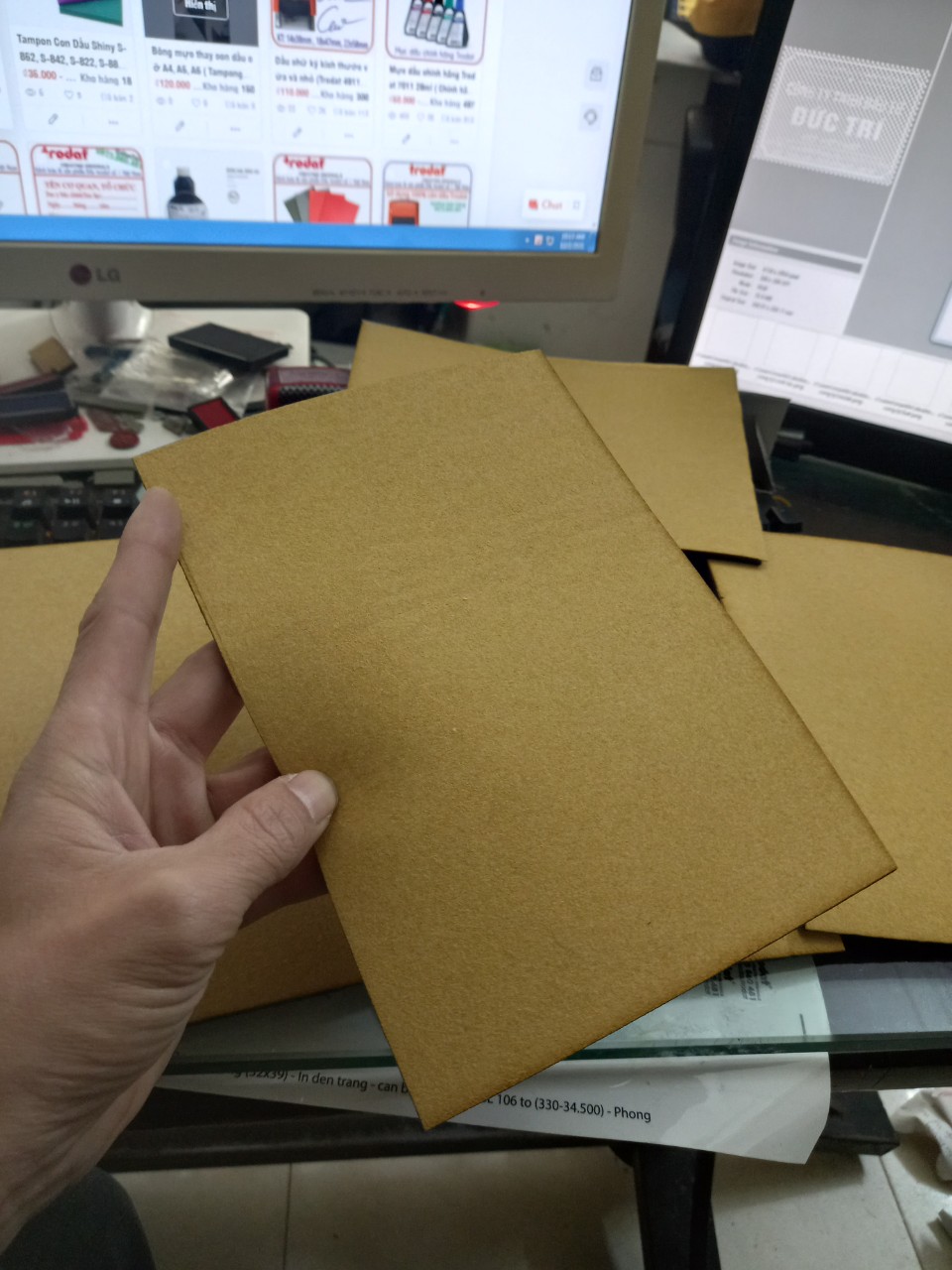 Bông mực thay con dấu cỡ A4, A5, A6 ( Tampong dùng thay thế bông mực khay con dấu)