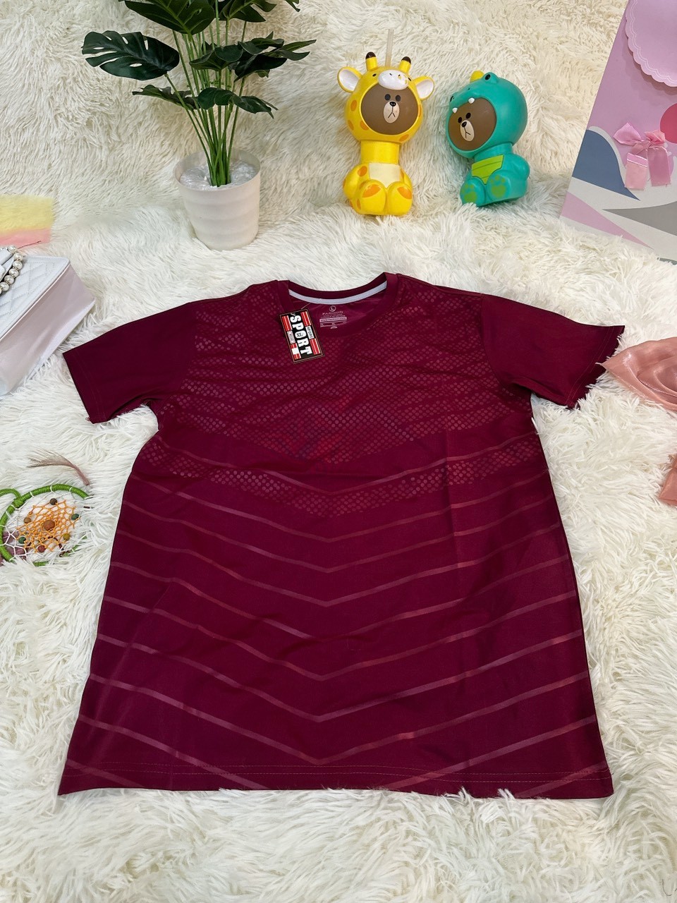 : Thun cotton co giãn 4 chiều. - Xuất xứ: Việt nam.