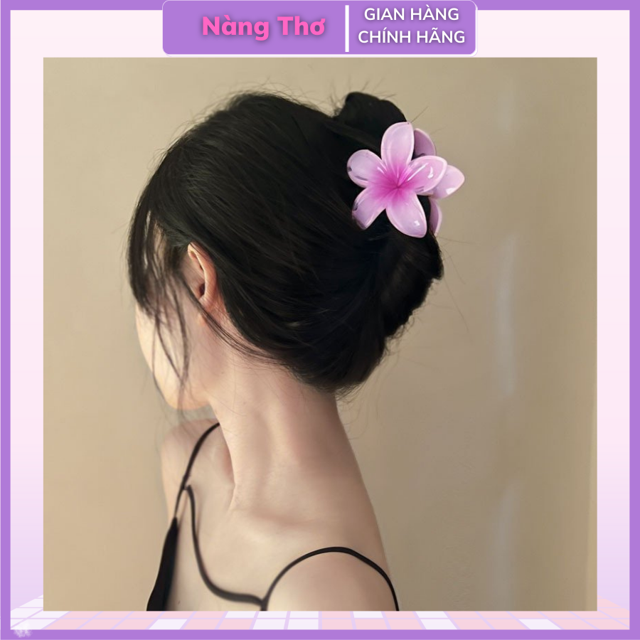 Kẹp Tóc Hoa Sứ Nhiều Màu Sắc Thời Trang Đi Biển Phong Cách Hàn Quốc
