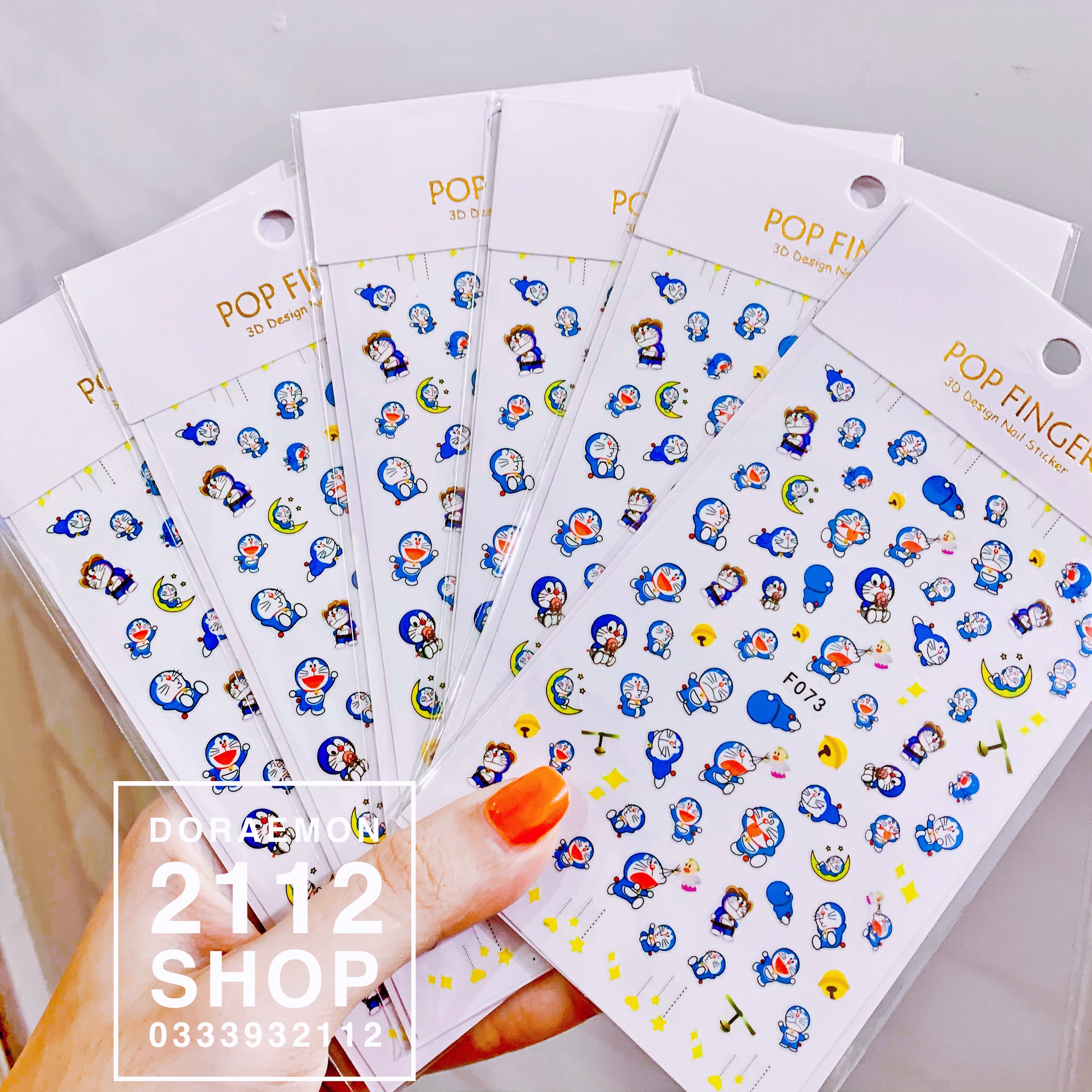 Sticker dán móng - Hình dán móng Doraemon dễ thương