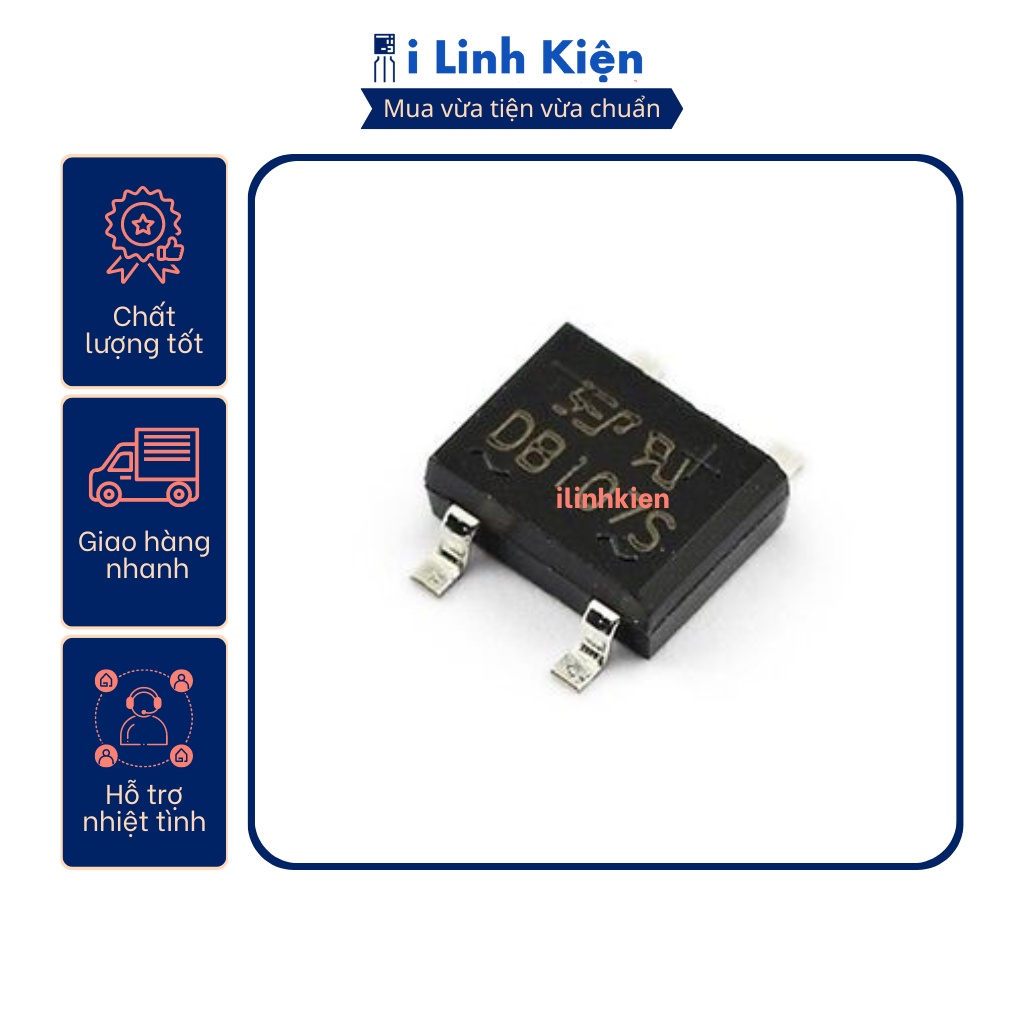 DB107S Diode cầu 1A 1000V SOP-4