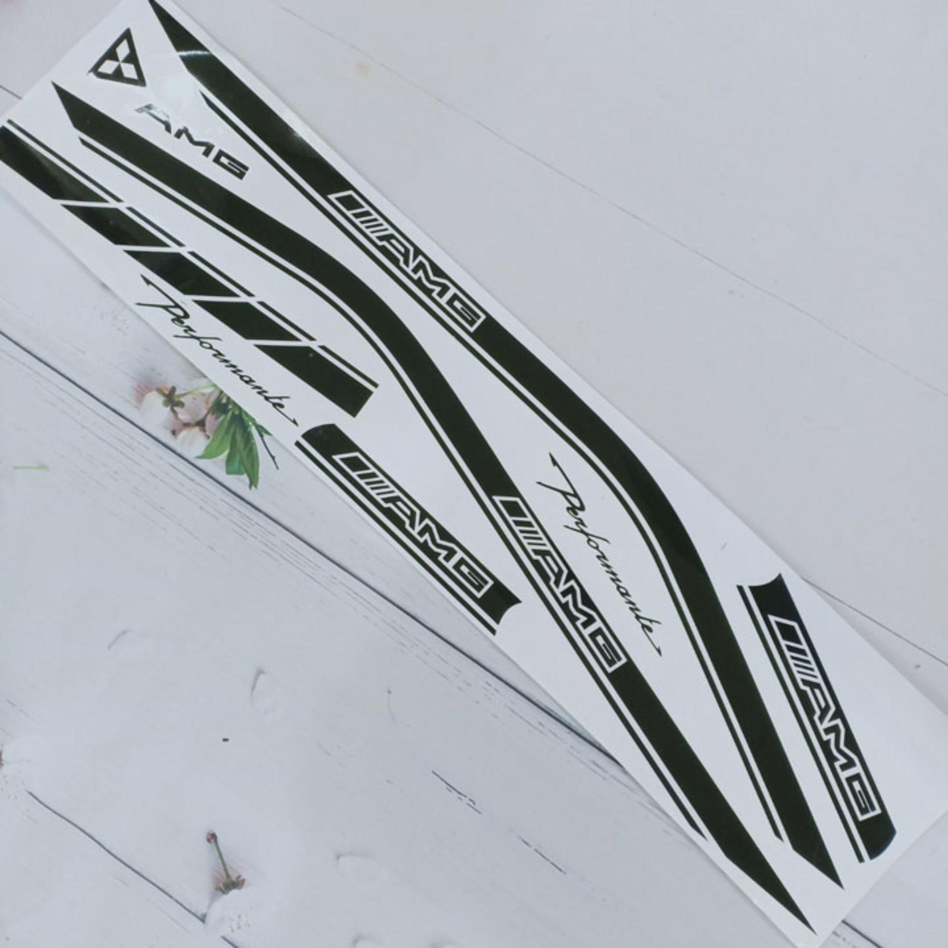 Bộ Tem chỉ AMG ĐEN-TRẮNG dán xe honda SH OX412