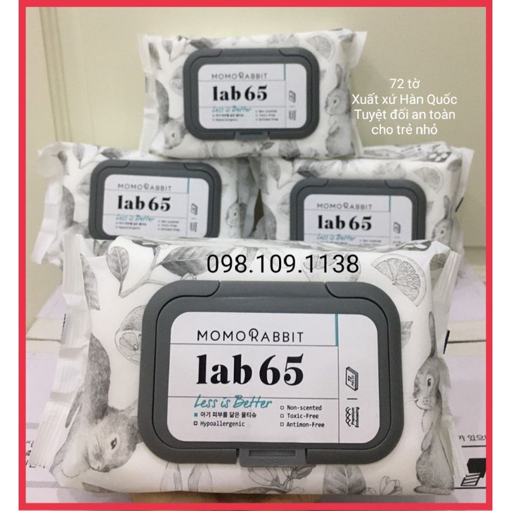Khăn ướt cao cấp momo rabit hàn quốc 72 tờ
