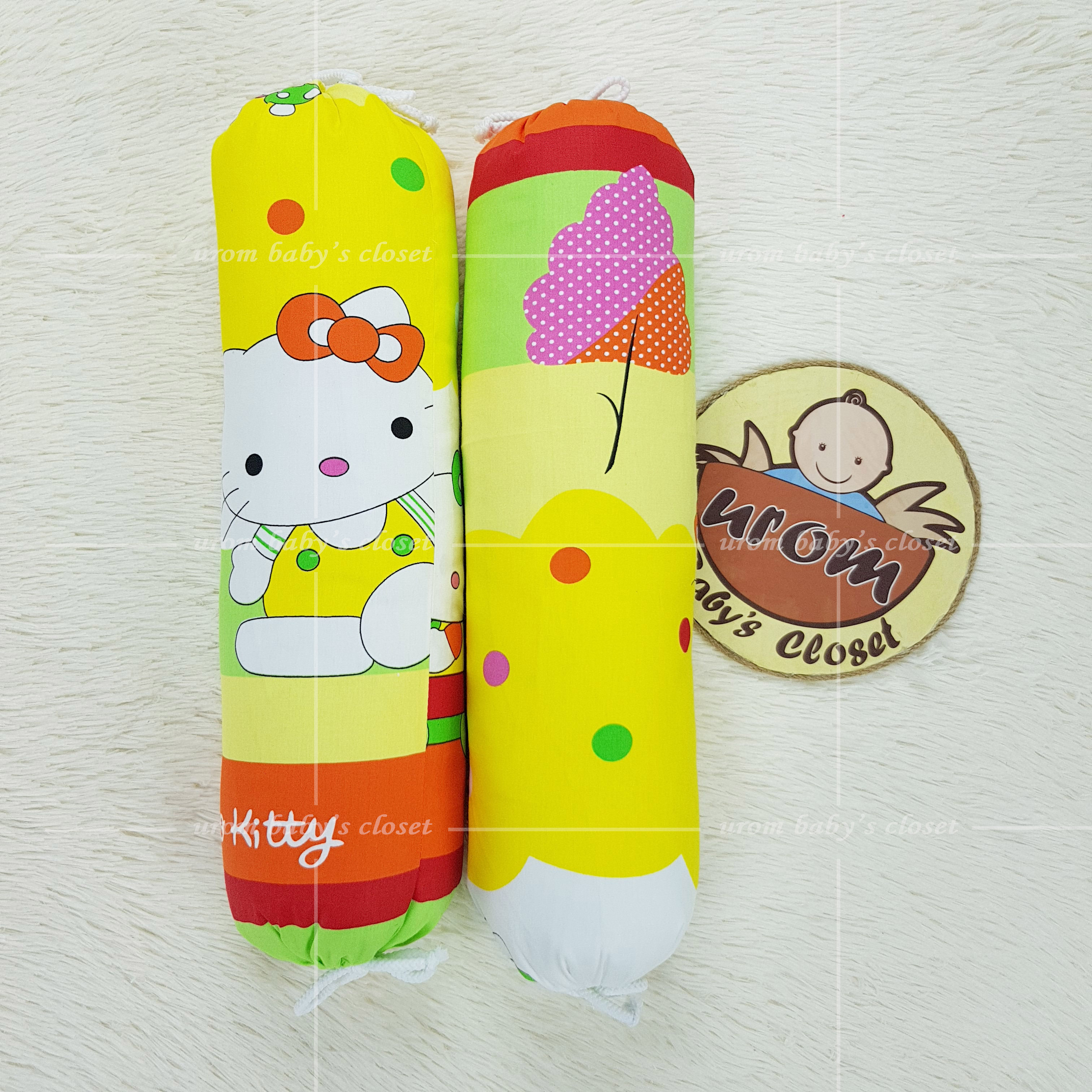 Cotton bolster pillow 40cm, 50cm for newborn baby and kids with animals pattern