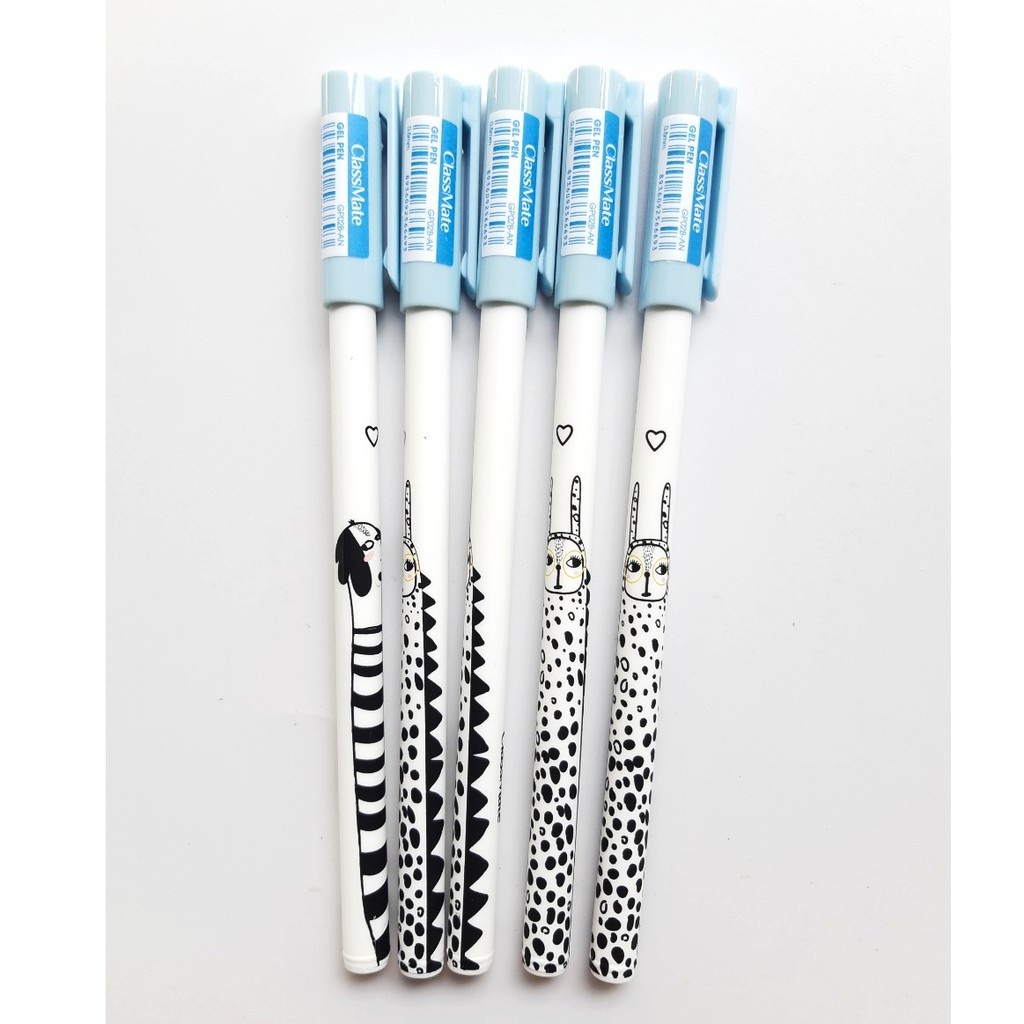 Combo 2 chiếc Bút gel 0.5mm Animals GP02-AN CLASSMATE - Tím/Xanh/Đen