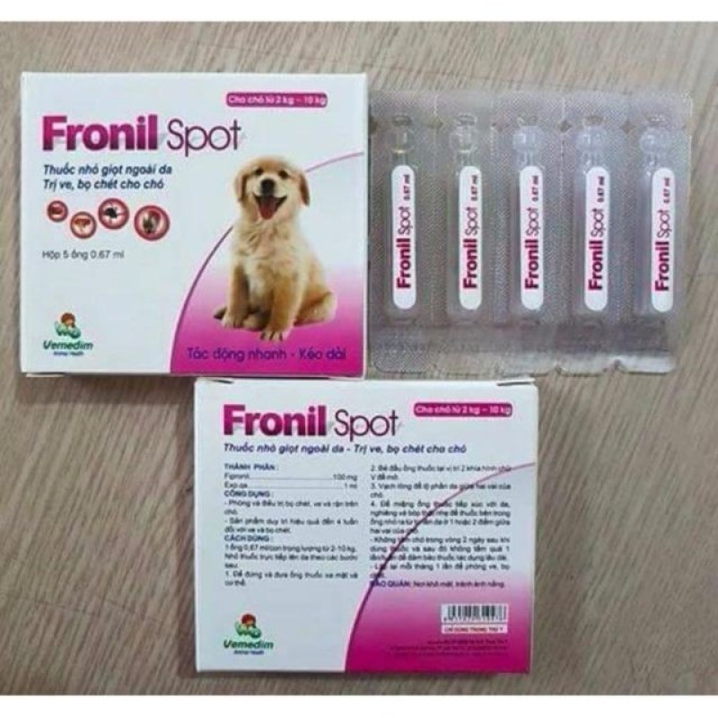 1 Ống Fronil Spot - Nhỏ Gáy Phòng Ve, Bọ Chét Trên Chó