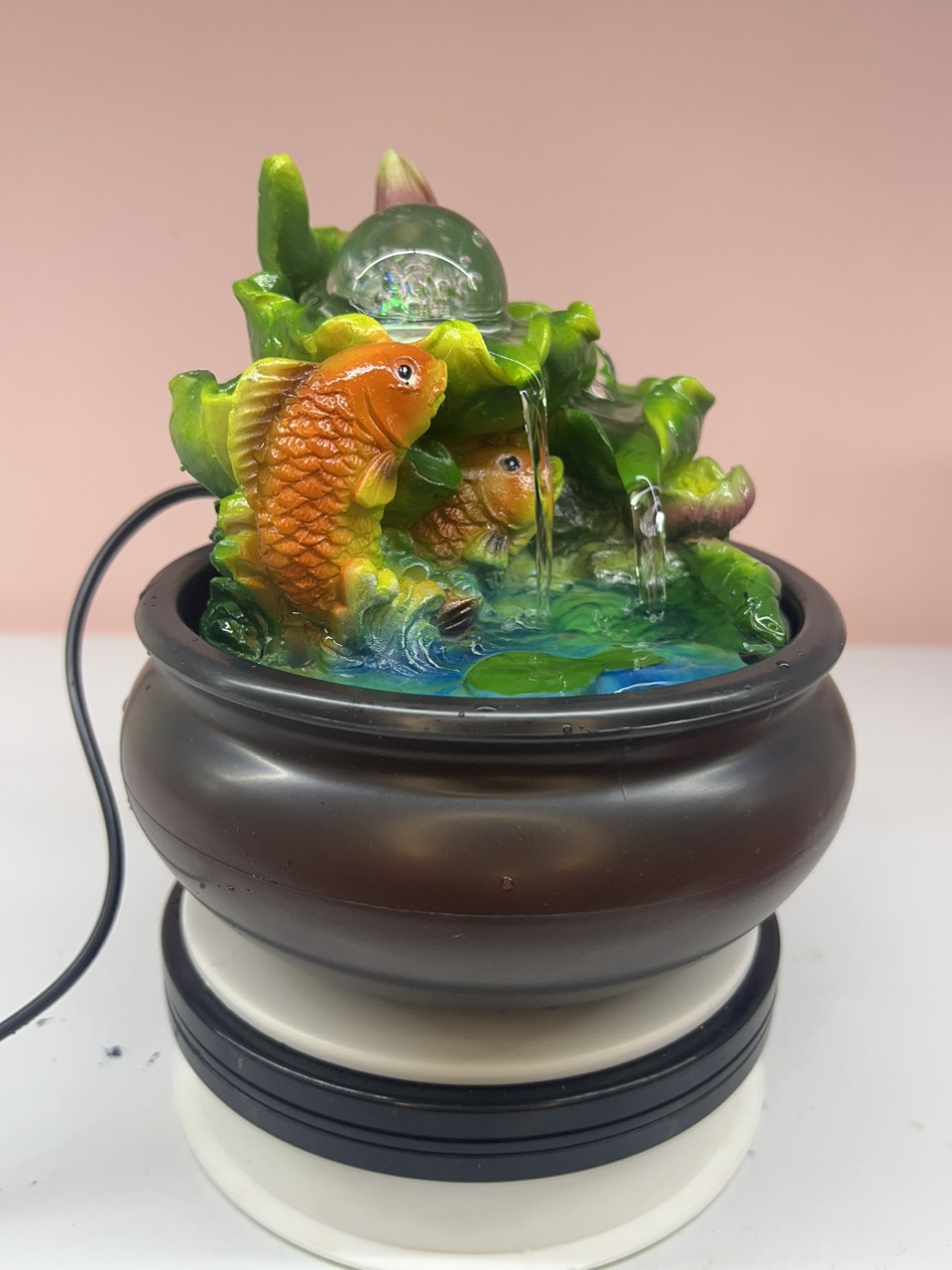 Feng Shui Waterfall with Golden Carp