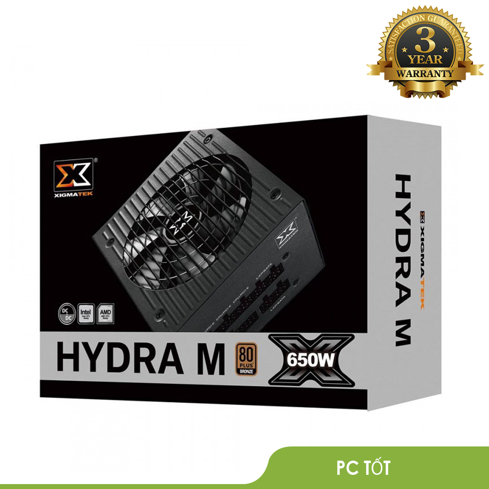 Nguồn máy tính Xigmatek HYDRA M 650 (EN44214) - 80PLUS BRONZE 100% CÁP RỜI