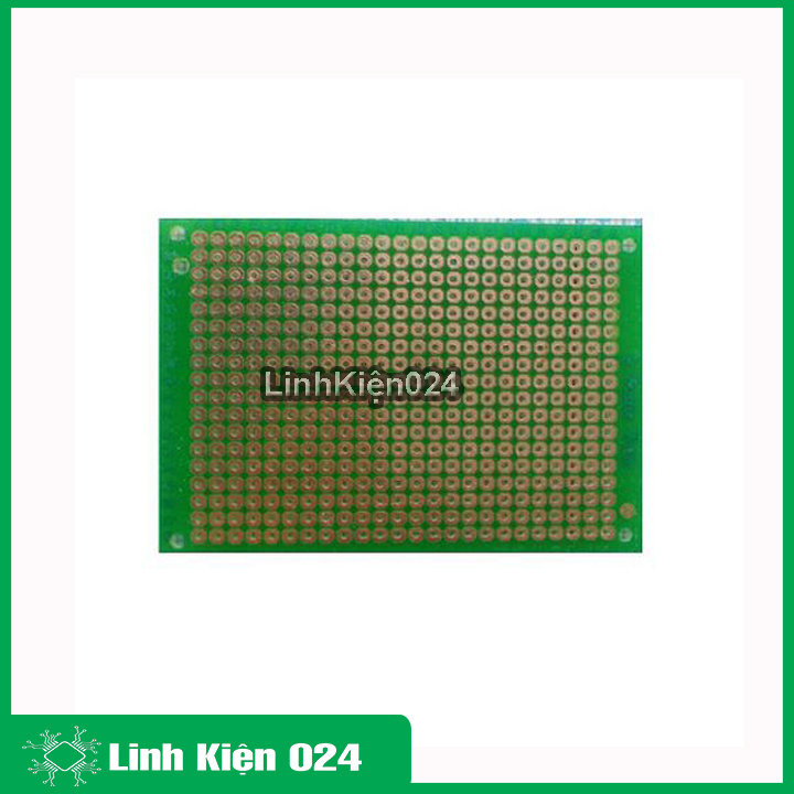 Combo 5 phíp đồng PCB đục lỗ 1 mặt 5X7 Cm xanh tốt