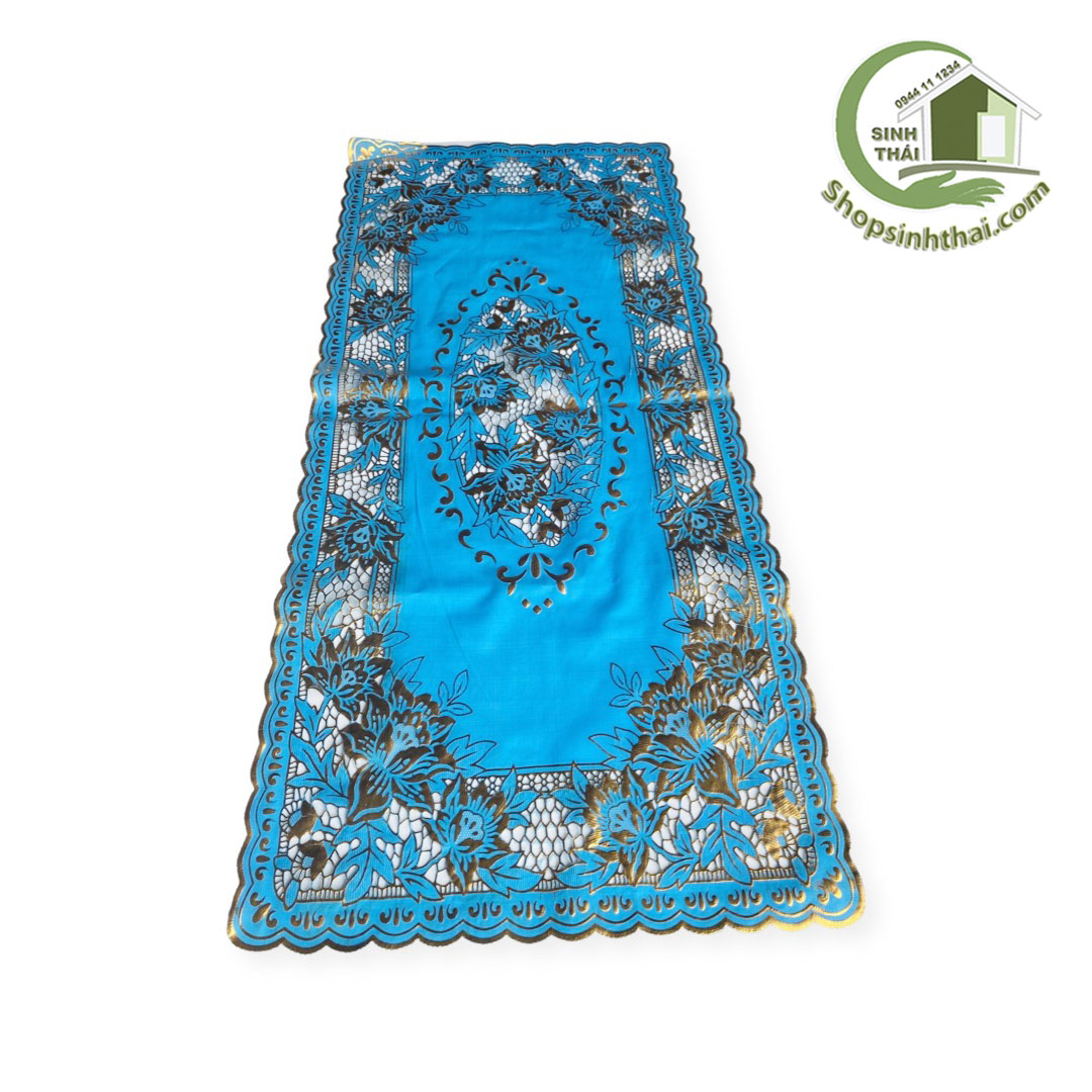 Tấm khăn trải bàn màu xanh dương 40cm x 80cm - Khăn bằng nhựa không thấm nước