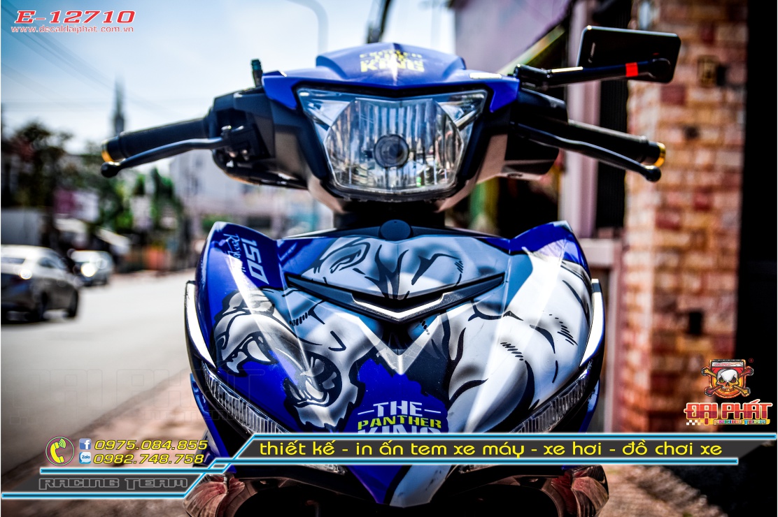 TEM TRÙM EX150 XANH TRẮNG CỰC NGẦU - E-12710
