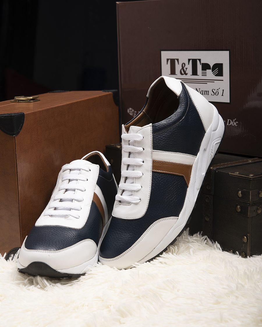 [8cm] shoes high male T&TRA T29 White Blue
