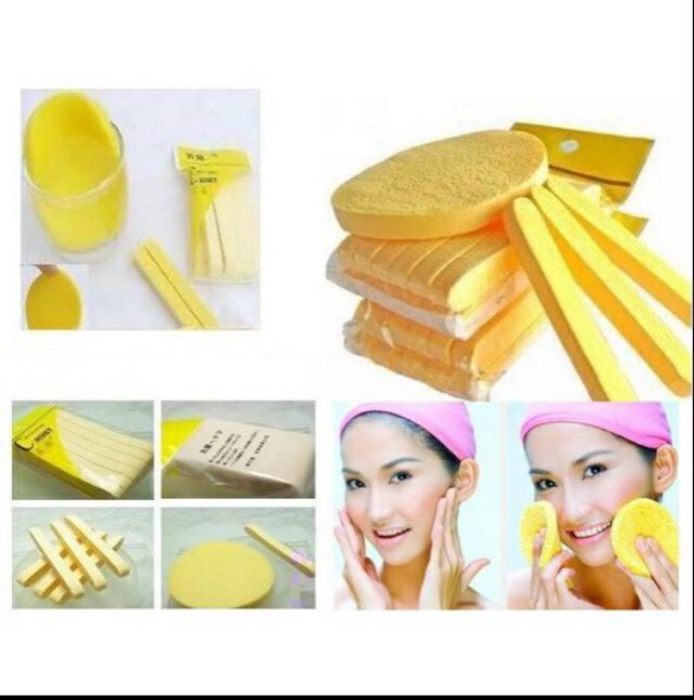 [gói 12 miếng] Bông Mút Nở Lau Rửa Mặt Chivey (spa hay dùng)