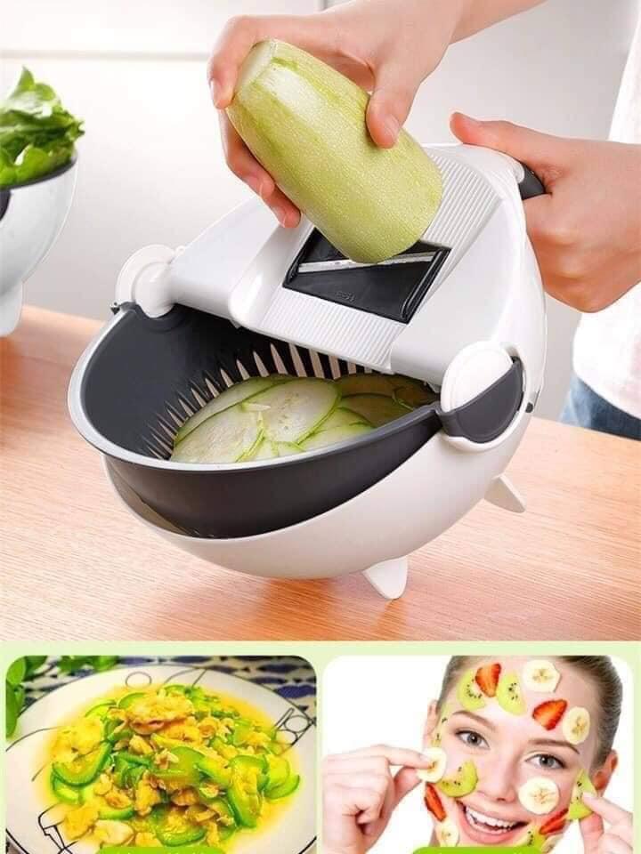 Dụng cụ nạo gọt rau củ quả đa năng kèm rổ