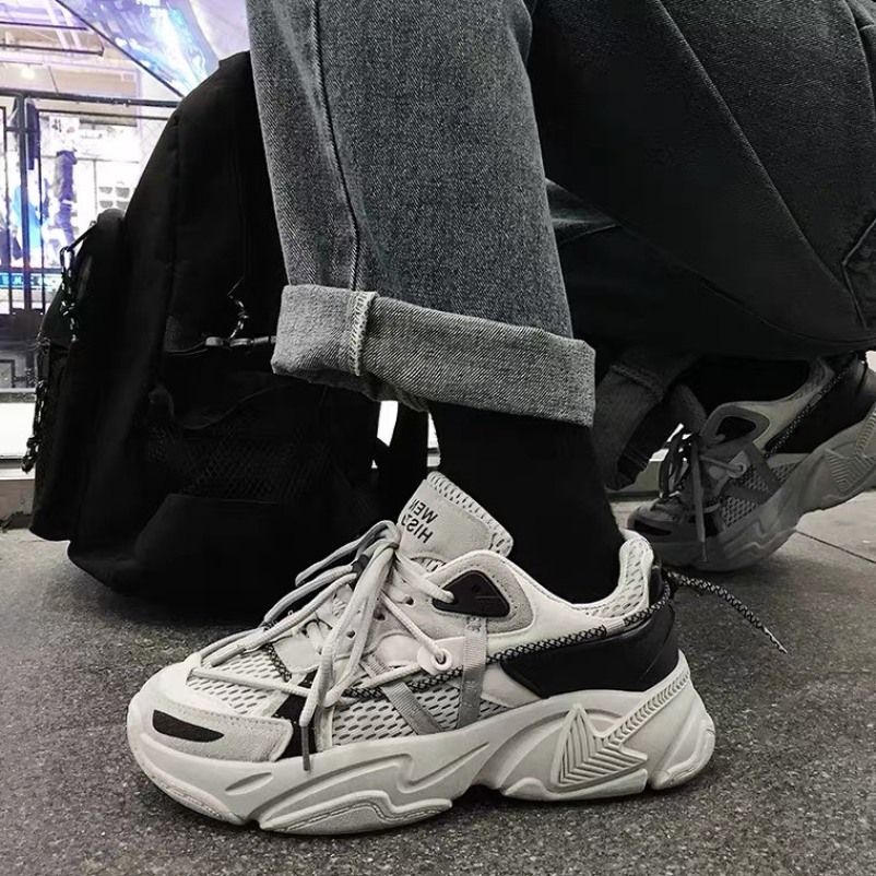 Giày Thể Thao Ulzzang Cao Cấp Đế Cao Sneaker Nam Nữ Dây Phản Quang Cao Cấp giá rẻ