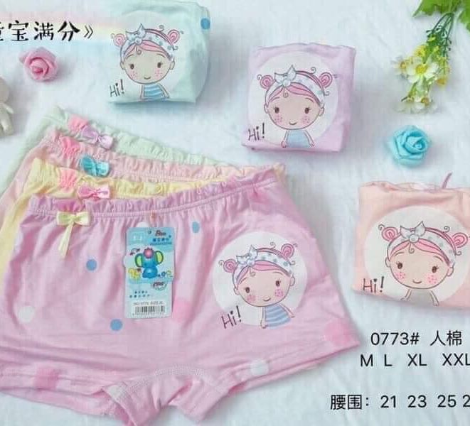 GOODMAKET-Combo 10 Quần chip đùi trẻ em in hình cô gái siêu mềm mịn