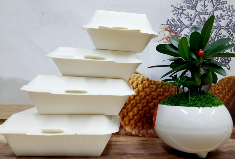 [HCM] 50 cái Hộp cơm giấy