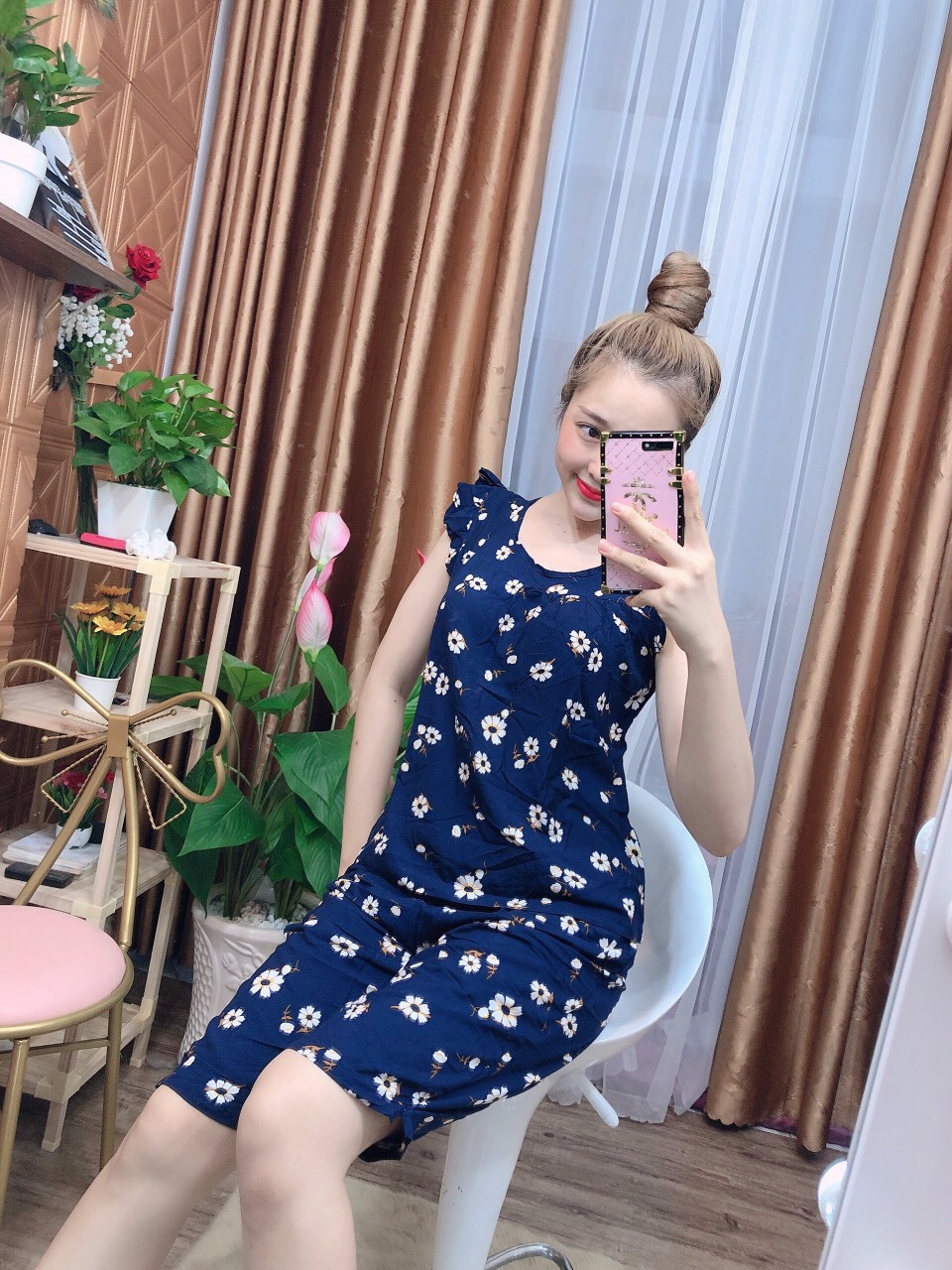 [HCM]ĐỒ BỘ TOLE HOA MẶC NHÀ TAY CÁNH TIÊN QUẦN LỬNG SIÊU MÁT (ẢNH THẬT) GIAO HOA NGẪU NHIÊN, CÓ SIZE 40-75KG - TL23