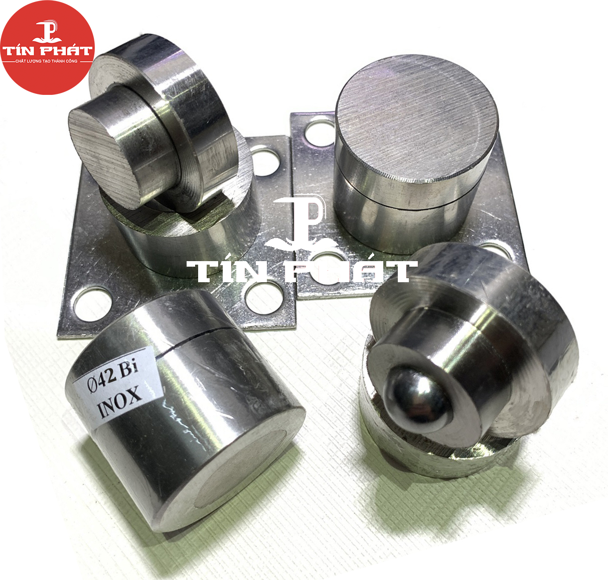 Bản lề cối xoay cửa cổng chịu lực - Chất liệu Inox 201 Ø42 (Bộ 4) - Dùng cho cửa 2 cánh