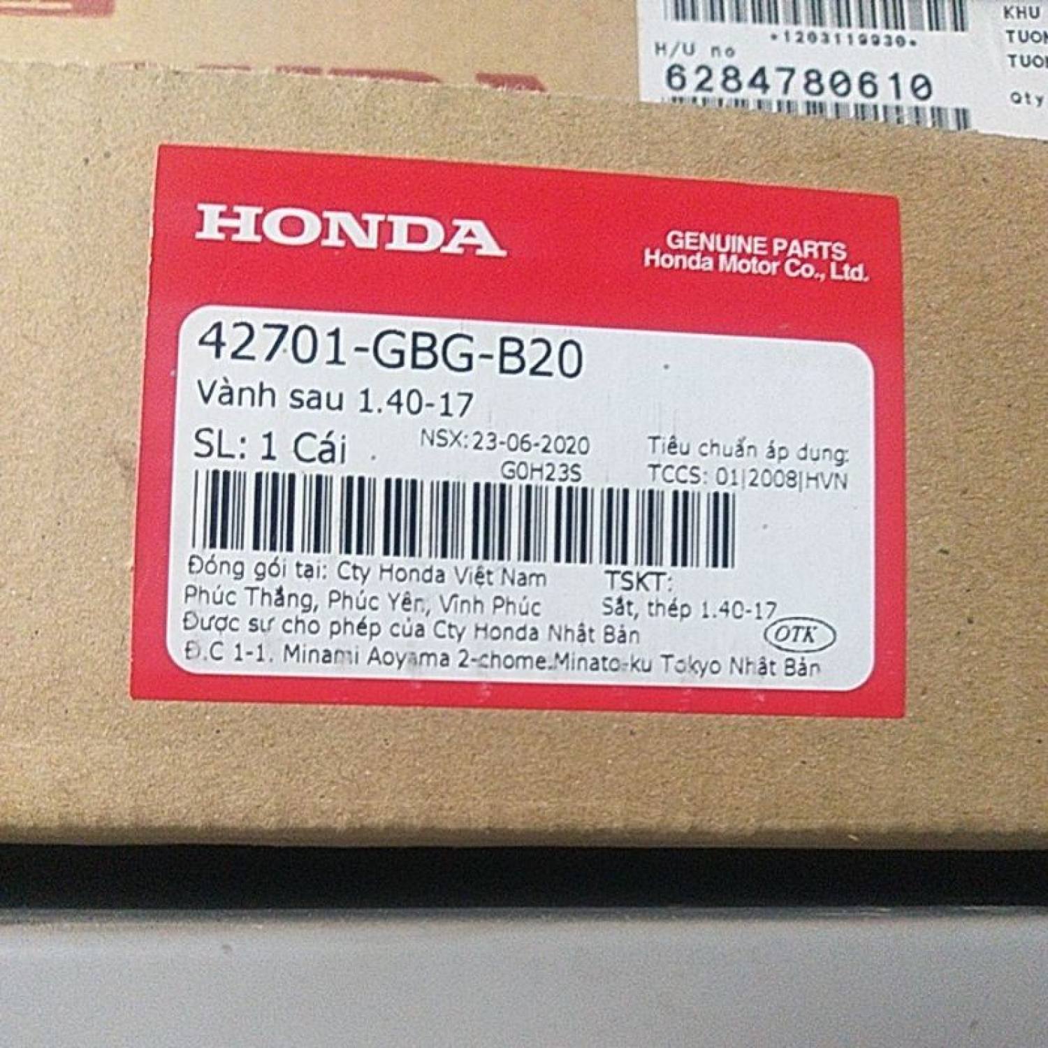 Niềng xe DREAM WAVE. Vành, hàng din Honda mới 100%