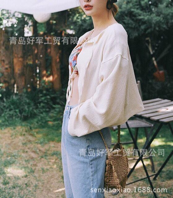 Túi cói đi biển nấm phong cách retro