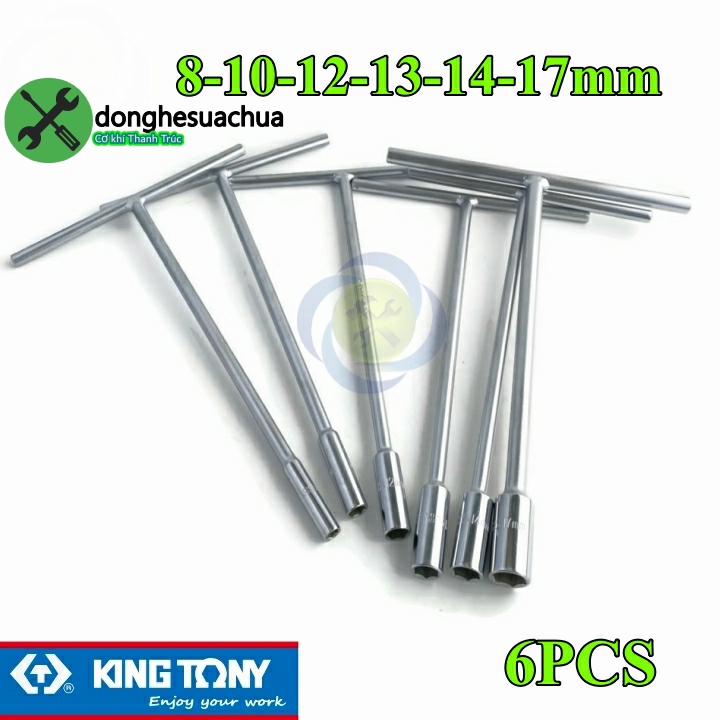 Bộ tay vặn tuýp chữ t 6 cây kingtony 6-1184m