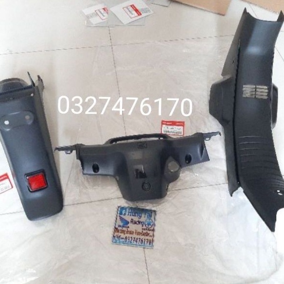 Bộ 3 nhựa đen nhám, bợ cổ xe DREAM lùn zin honda thái xịn