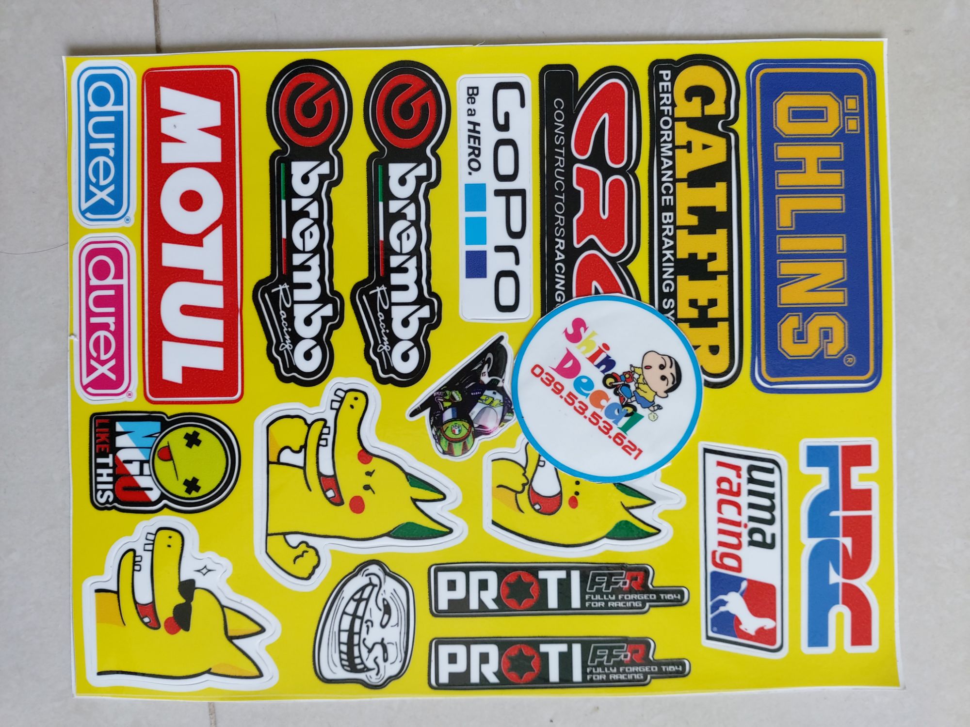 Combo 6 bộ logo sticker đủ loại dễ thương