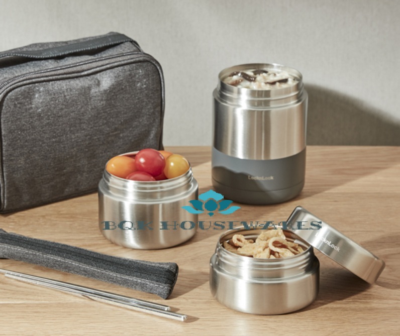 Bộ hộp cơm giữ nhiệt LocknLock  LHC8013GRY  – Màu xám