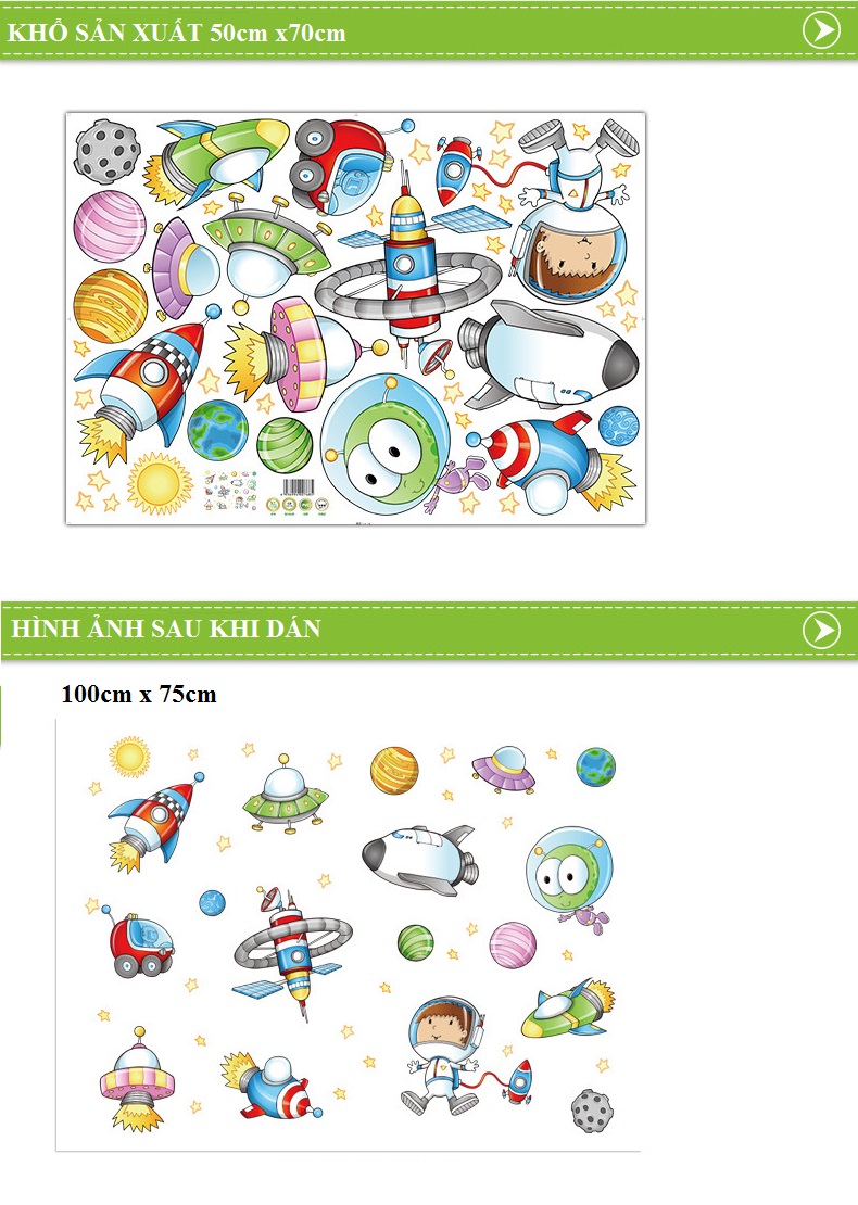 Decal dán tường Du hành gia