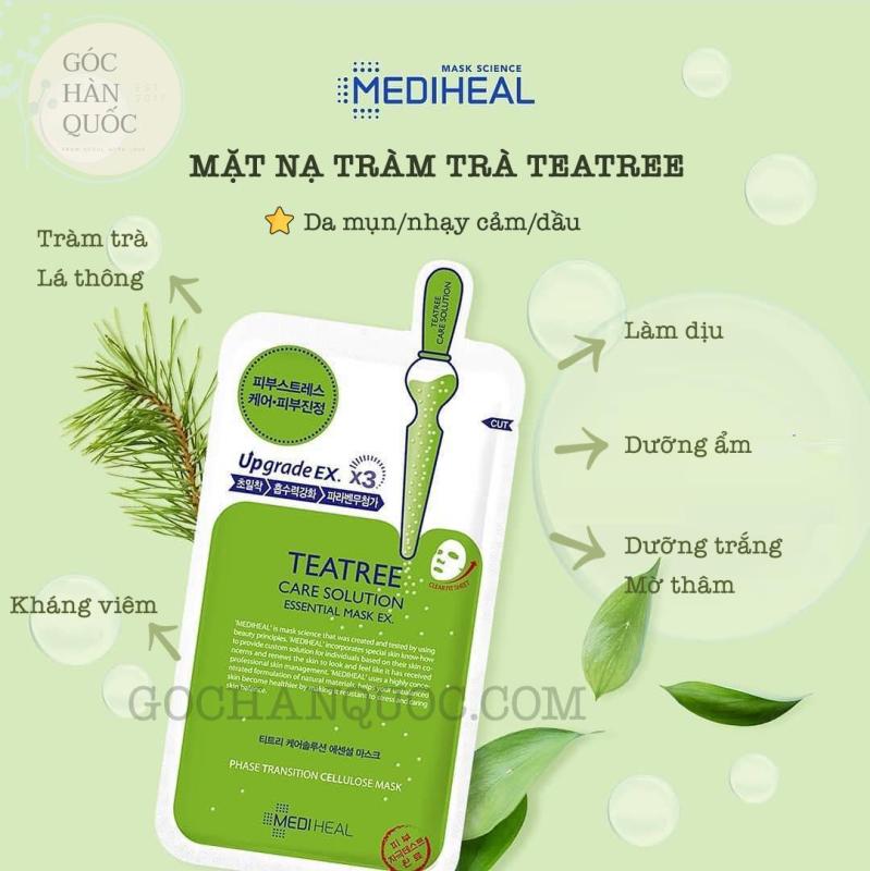 Combo 5 cái Mặt Nạ Giấy Tràm Trà Ngăn Ngừa Mụn