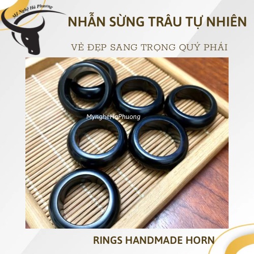 Nhẫn sừng trâu tự nhiên, sang trọng