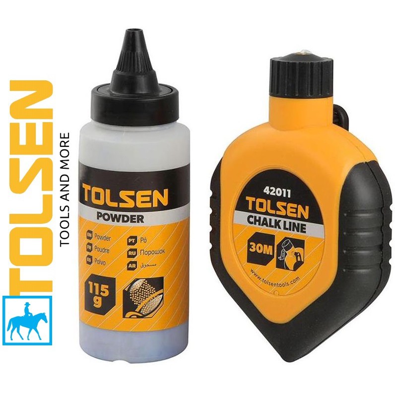 Cuộn dây phấn 115g blue 30m chalk line tolsen 42013