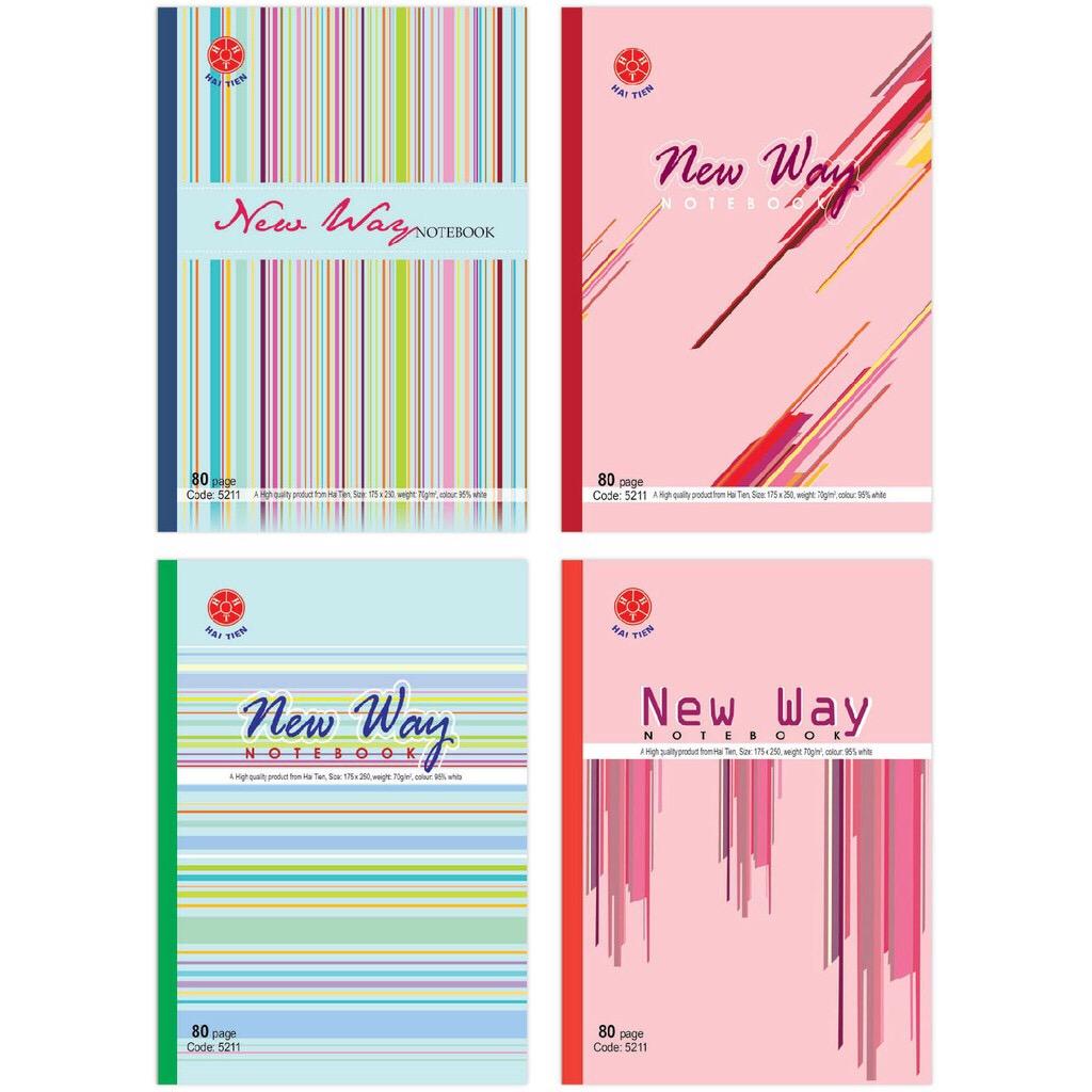 [GIÁ SỈ 6.7k/Q] 20 Quyển Vở kẻ ngang New way 80 trang,120 trang Hải Tiến