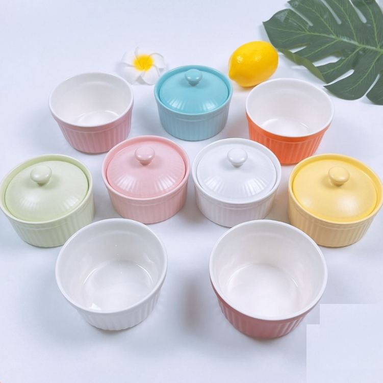 Bát Ăn Dặm Cho Bé Gốm Sứ Kiểu Nhật Có Nắp 150ml -180ml